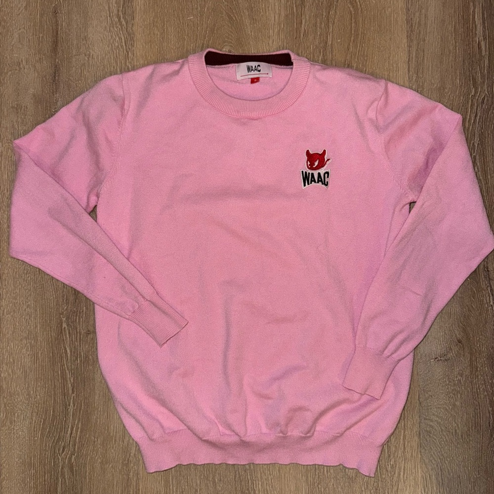 WAAC Pink Sweatshirt Win At All Cost golf sweater